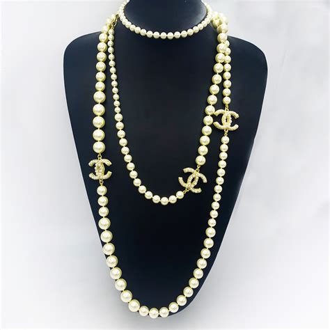 chanel glass pearl necklace price|cost of Chanel pearl necklace.